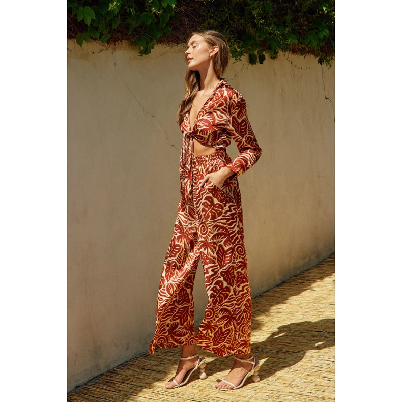 Ibiza Knot Detail Shirt-Clothing Shirts-Dress Forum-S-ETRUSCAN RED-Urbanheer