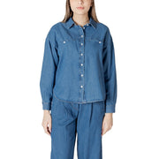 Ichi Women Shirt-Clothing Shirts-Ichi-light blue-34-Urbanheer