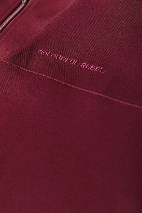 Ilena Zipped Sweat | Port Red-Sweatshirt-Colourful Rebel-XXS-Port Red-Urbanheer