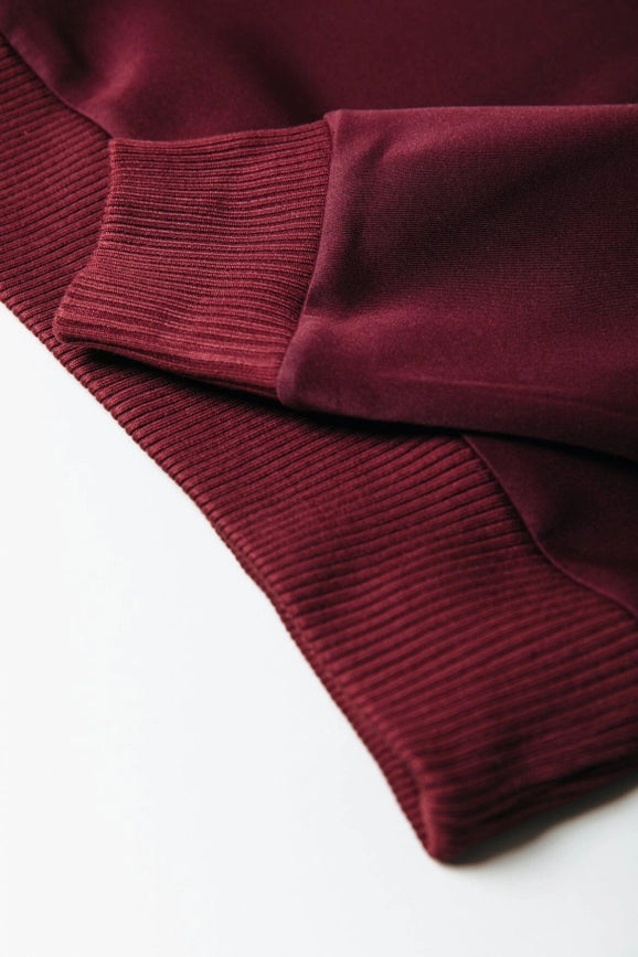 Ilena Zipped Sweat | Port Red-Sweatshirt-Colourful Rebel-XXS-Port Red-Urbanheer