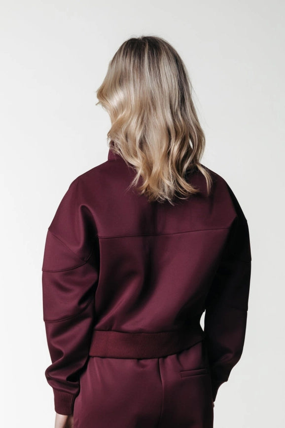 Ilena Zipped Sweat | Port Red-Sweatshirt-Colourful Rebel-XXS-Port Red-Urbanheer