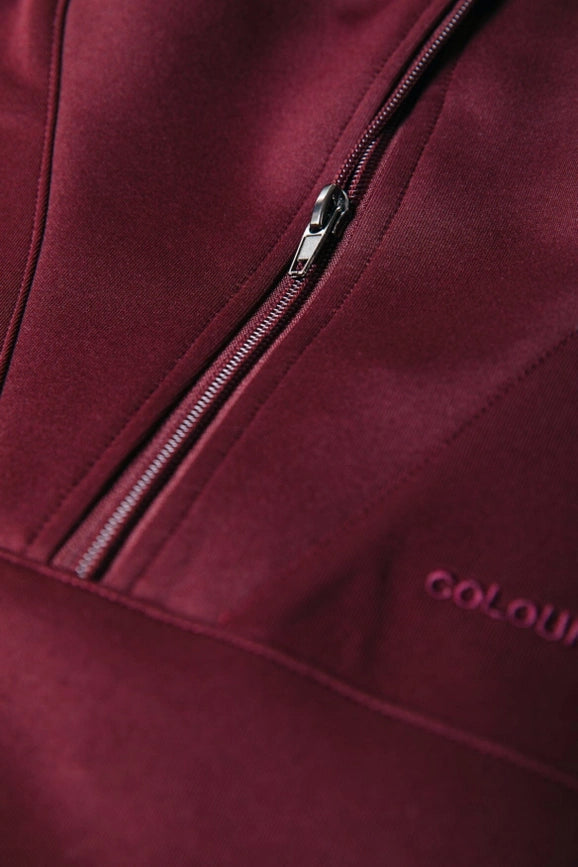 Ilena Zipped Sweat | Port Red-Sweatshirt-Colourful Rebel-XXS-Port Red-Urbanheer