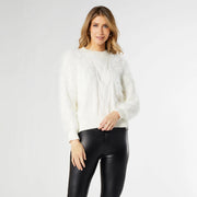 Imani Cable Knit Faux Fur Sweater - Valentine's Day-Sweater-COCO + CARMEN-XS-Winter White-Urbanheer