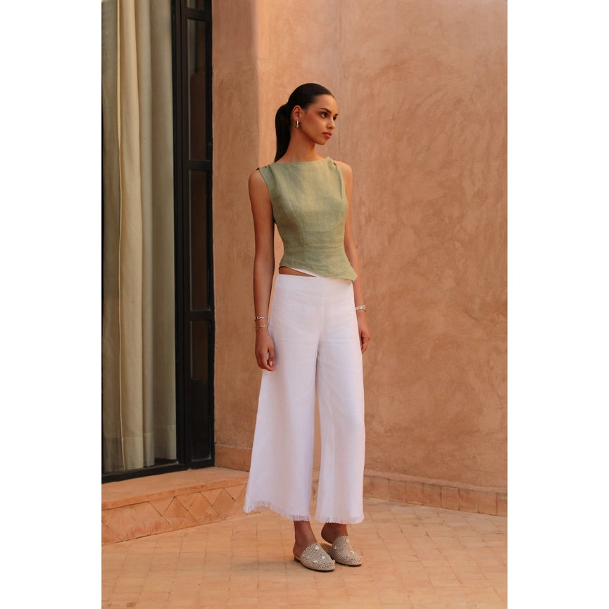 In Retrospect Linen Blouse-Blouse-Dor Raw Luxury-S-Gray-Urbanheer