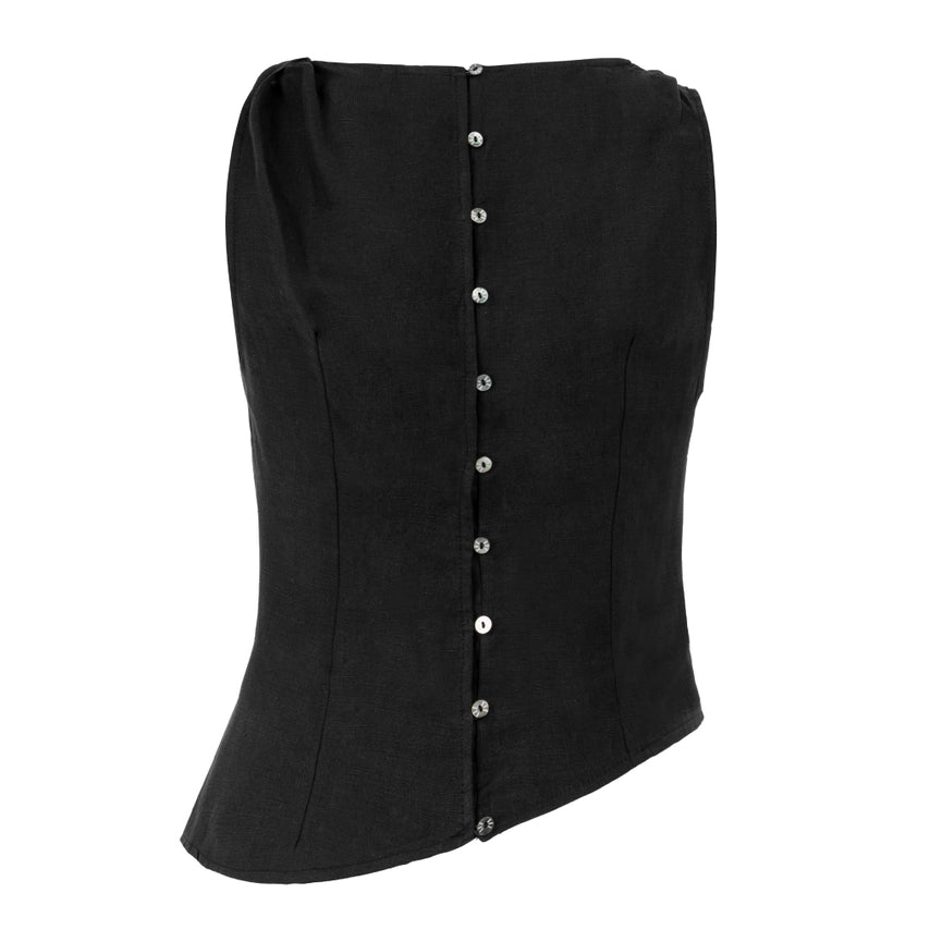 In Retrospect Linen Blouse-Blouse-Dor Raw Luxury-S-White-Urbanheer