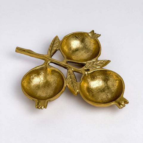 India Handicrafts Inc - Gold Pomegranate Bowls