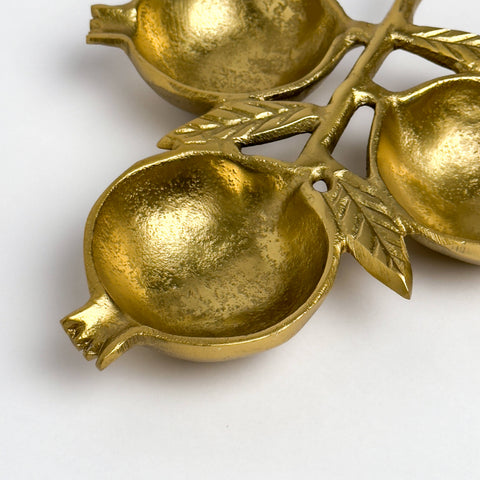 India Handicrafts Inc - Gold Pomegranate Bowls