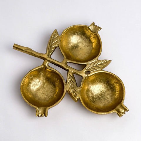 India Handicrafts Inc - Gold Pomegranate Bowls