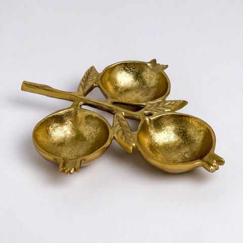 India Handicrafts Inc - Gold Pomegranate Bowls