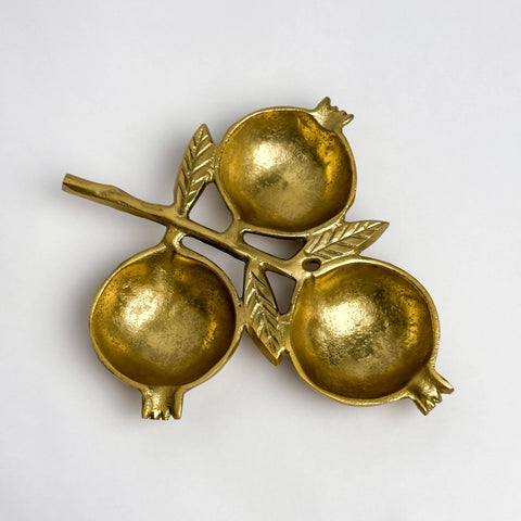 India Handicrafts Inc - Gold Pomegranate Bowls
