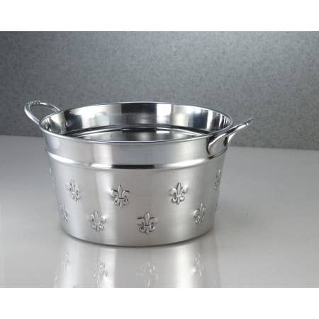 India Handicrafts Inc - Round Fleur de Lis Bath Tub