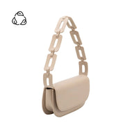 Inez Nude Recycled Vegan Shoulder Bag-Bag-Melie Bianco-* 9.5"L x 2"W x 5"H-Urbanheer