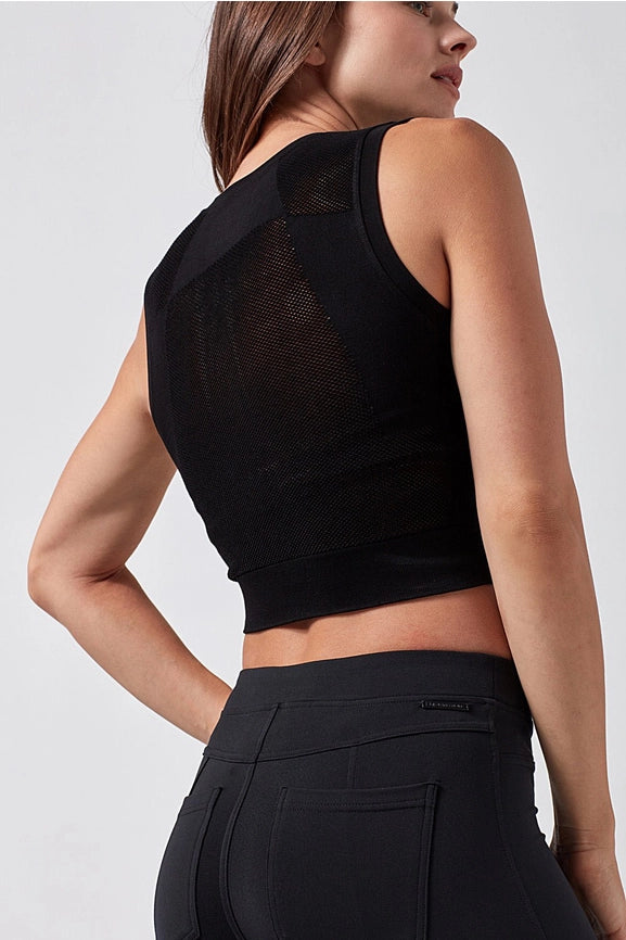 Infinity Seamless Crop - Black-Top-Blanc Noir-S-Black-Urbanheer