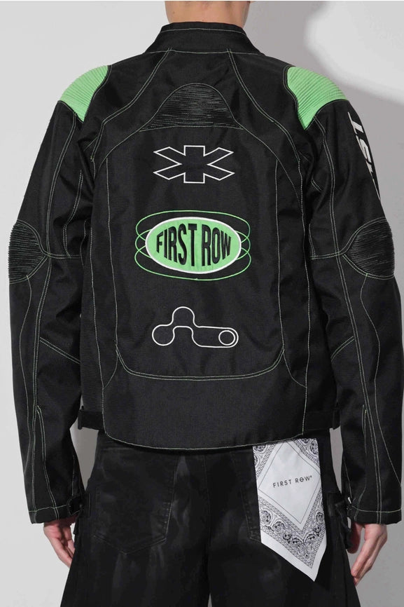 Intellectual Property Mesh Motorcycle Jacket-Jacket-First Row-S-Black-Urbanheer