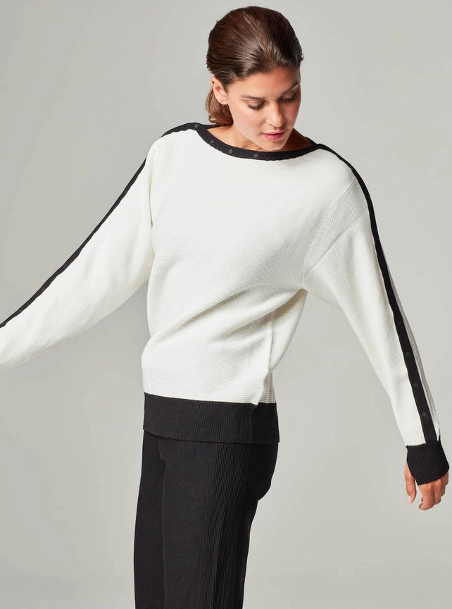 Intercept Sweater-Sweater-Blanc Noir-S-White/Black-Urbanheer