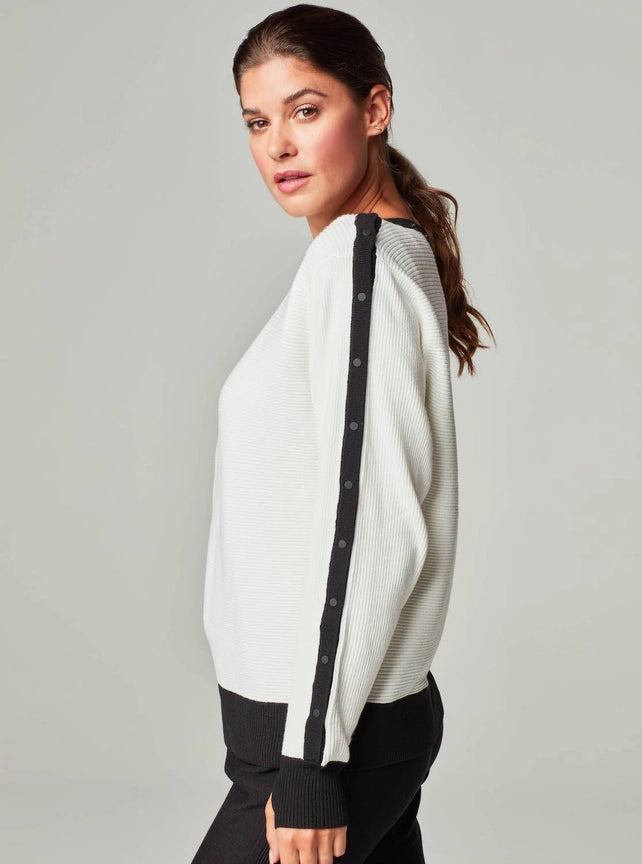 Intercept Sweater-Sweater-Blanc Noir-S-White/Black-Urbanheer