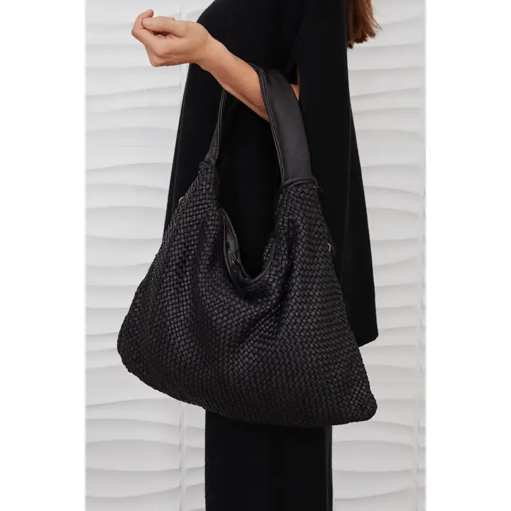 Intrecciato (Braided) Shoulder-Shoulder bag-MILIO MILANO-ONE SIZE-Black-Urbanheer
