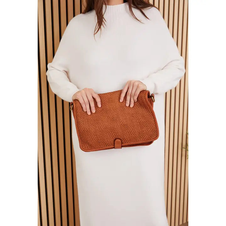 Intrecciato (Braided) Shoulder/Crossbody Bag Camel-Shoulder/Crossbody Bag-MILIO MILANO-ONE SIZE-Urbanheer