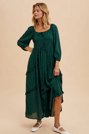 Intricate Ruffle Maxi Dress BALSAM-Dress-In Loom-S-BALSAM-Urbanheer
