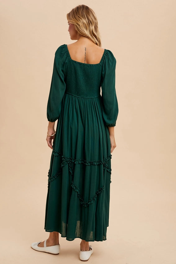 Intricate Ruffle Maxi Dress BALSAM-Dress-In Loom-S-BALSAM-Urbanheer