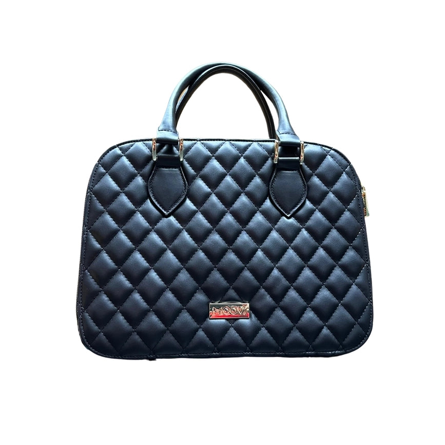 Ipad Handbag Tablet Bag - Vegan Leather Embroidered Dimond-Tablet Bag-MOOV-11.8 x 9.3 x 4.8 in (30 x 23.6 x 12.2 cm)-Black Embroidered Diamond-Urbanheer