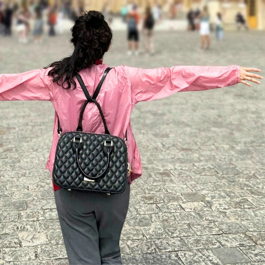 Ipad Handbag Tablet Bag - Vegan Leather Embroidered Dimond-Tablet Bag-MOOV-11.8 x 9.3 x 4.8 in (30 x 23.6 x 12.2 cm)-Red-Urbanheer