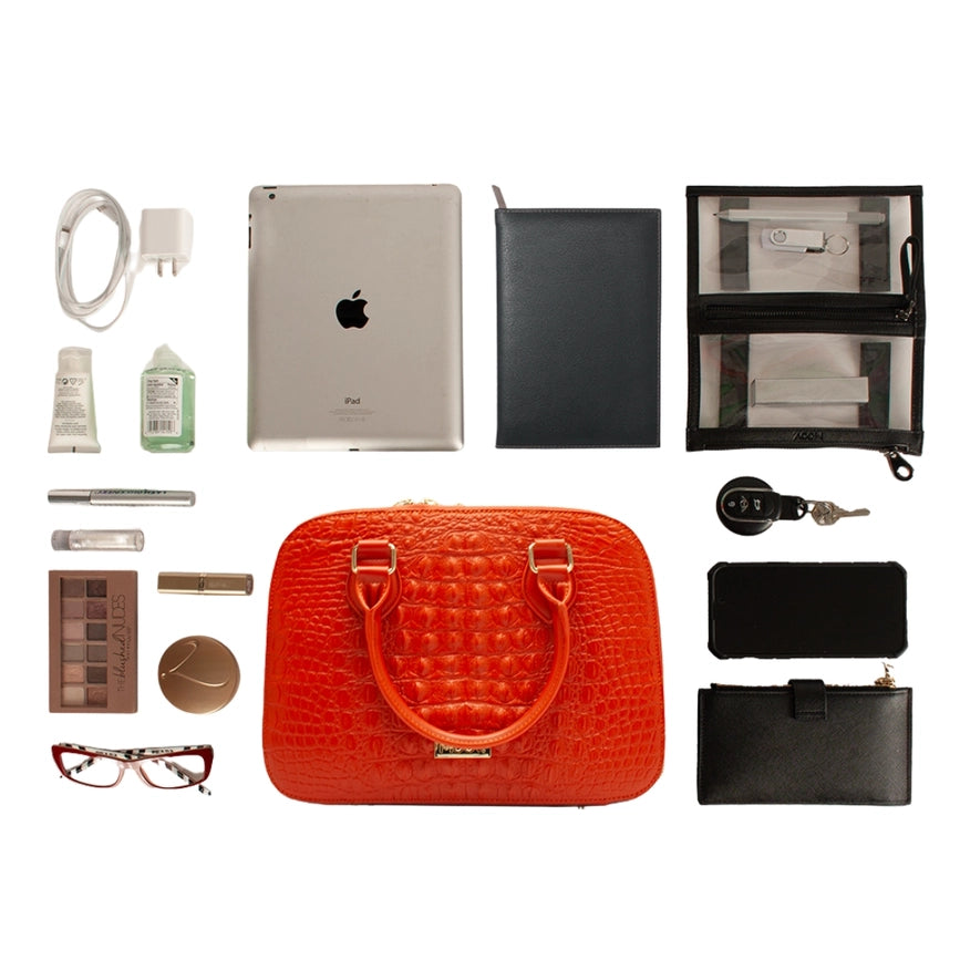 Ipad Handbag Tablet Bag - Vegan Leather Embroidered Dimond-Tablet Bag-MOOV-11.8 x 9.3 x 4.8 in (30 x 23.6 x 12.2 cm)-Red-Urbanheer