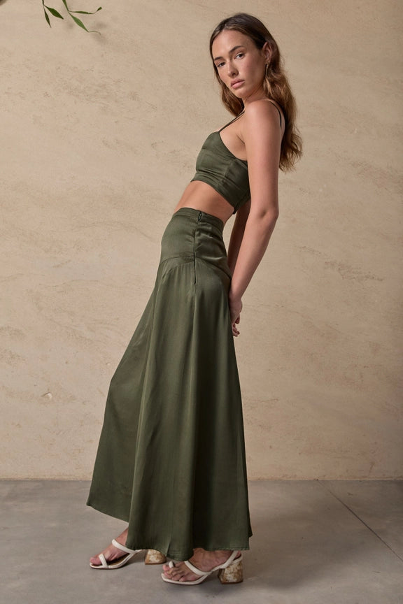 Irianna Crop Top - Rifle Green-Top-BEFORE ANYONE ELSE-S-Rifle Green-Urbanheer