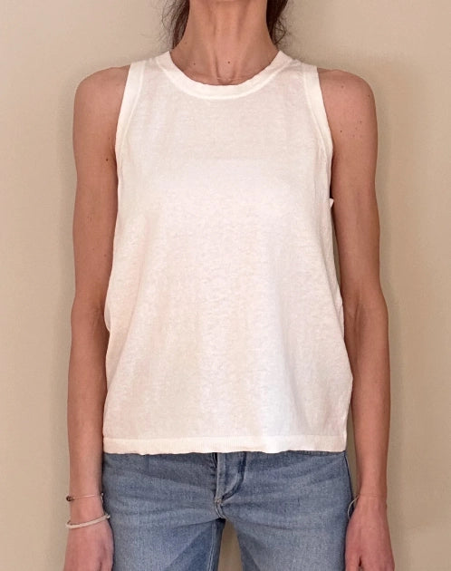 Iris Cotton Cashmere Knitted Tank Top-Tank Top-Leap Concept-L-Ecru-Urbanheer