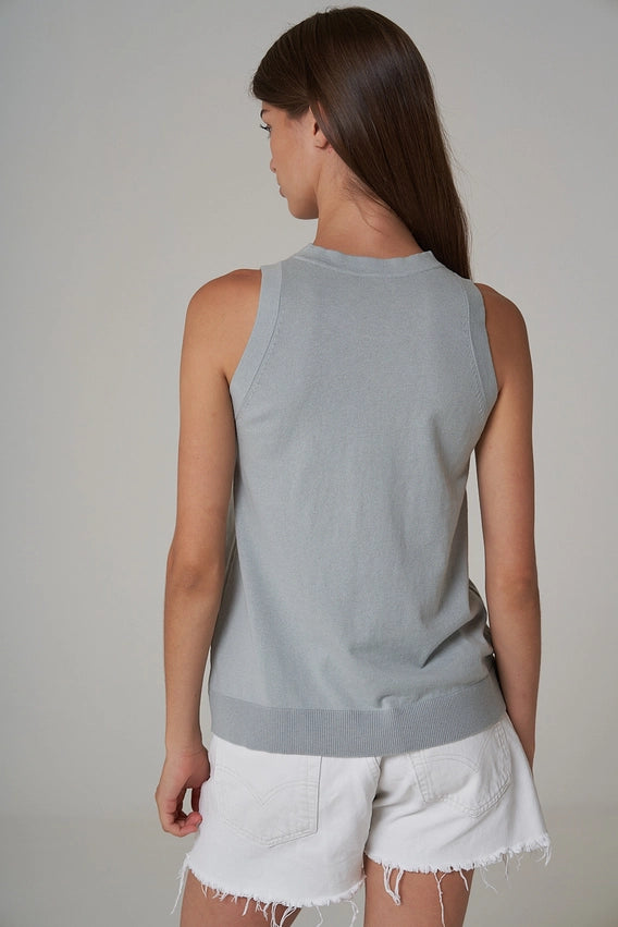 Iris Cotton Cashmere Knitted Tank Top-Tank Top-Leap Concept-S-Sand-Urbanheer