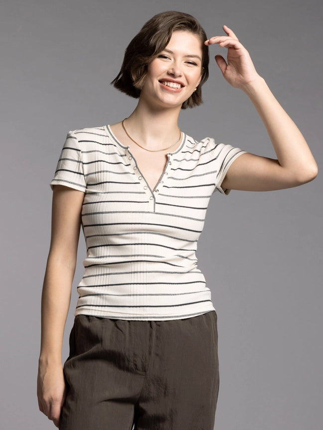 Isabella Top-Top-Weekend Los Angeles-XS-IVORY STRIPE-Urbanheer