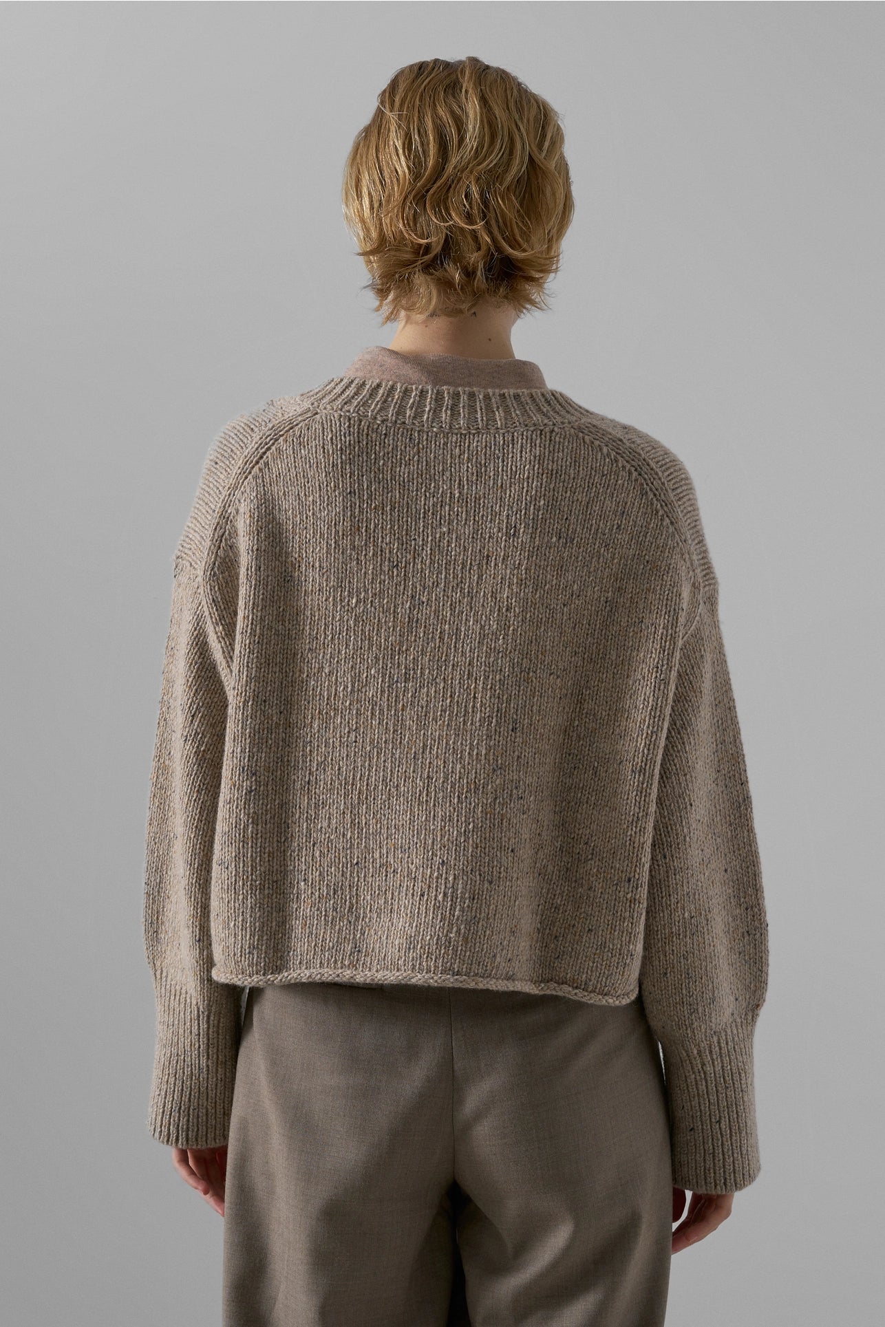 Isabella Wool Blend Cropped Sweater