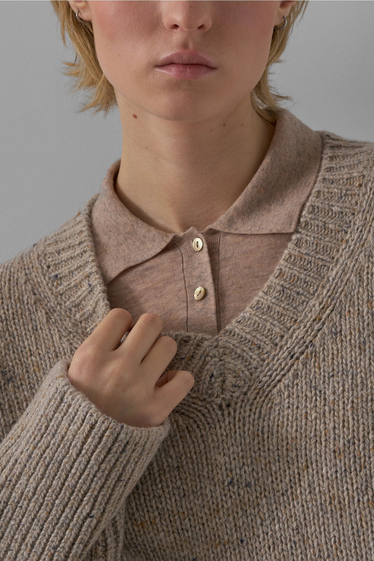 Isabella Wool Blend Cropped Sweater