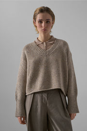 Isabella Wool Blend Cropped Sweater