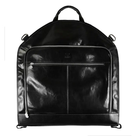 Italian Leather Garment Bag - Travels with Charley-Garment Bags-Time Resistance-Black-Urbanheer