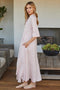 Italian Linen 3/4 Sleeve Maxi Dress-Dress-MILIO MILANO-S-BLUSH-Urbanheer