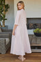Italian Linen 3/4 Sleeve Maxi Dress-Dress-MILIO MILANO-S-BLUSH-Urbanheer