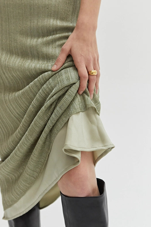 Ivanna Sheer Lurex Slip Dress-Dress-Crescent-XS-Eucalyptus-Urbanheer