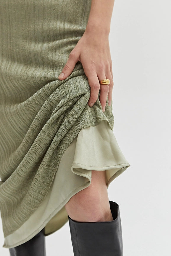 Ivanna Sheer Lurex Slip Dress-Dress-Crescent-XS-Eucalyptus-Urbanheer