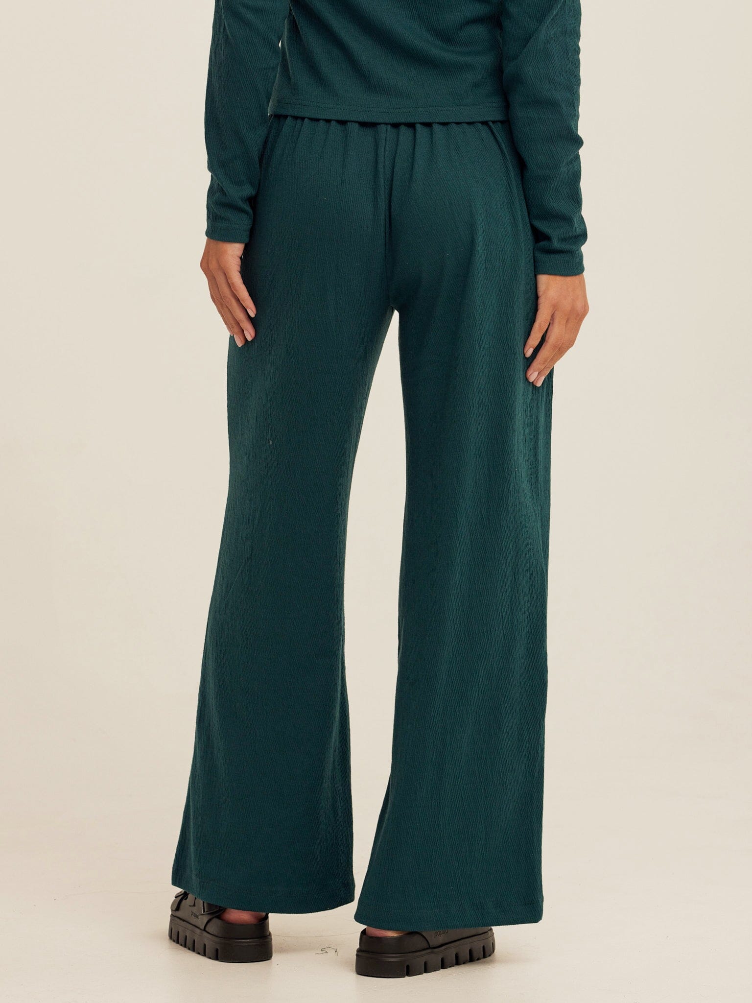 Ivanna Smocked Jersey Wide Leg Pant