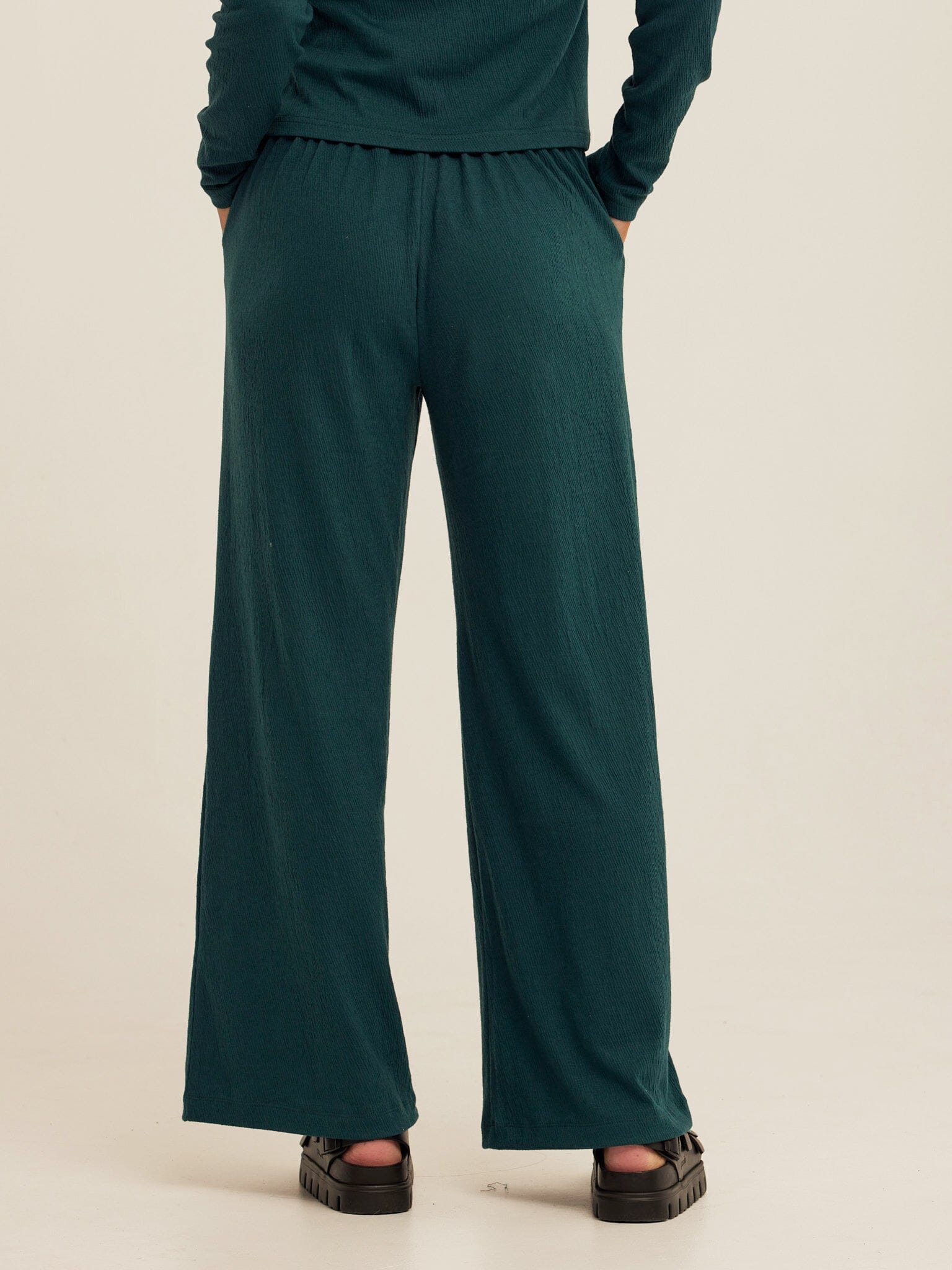 Ivanna Smocked Jersey Wide Leg Pant
