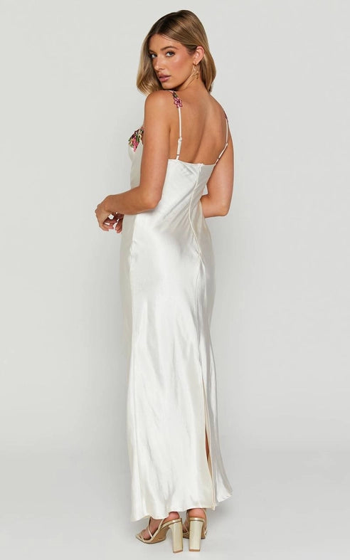Ivory Blossom Maxi Dress-Dress-Amourique-S-Urbanheer