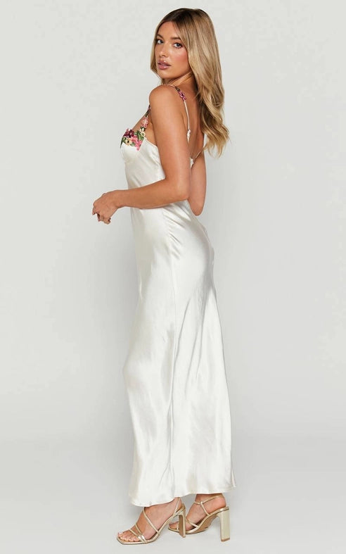 Ivory Blossom Maxi Dress-Dress-Amourique-S-Urbanheer