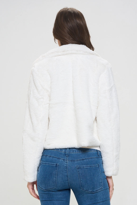 Ivory Flurry Fur Collar Jacket-Jacket-Baciano-S-Ivory-Urbanheer