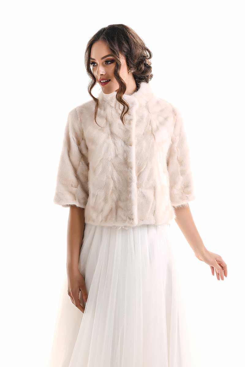 Ivory Genuine Mink Fur Jacket-Fur Jackets-Buy Me Fur Ltd-Ivory-S-Genuine Mink Fur-Urbanheer