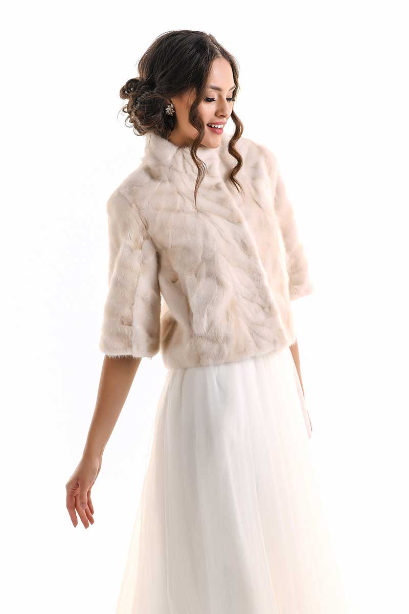 Ivory Genuine Mink Fur Jacket-Fur Jackets-Buy Me Fur Ltd-Ivory-S-Genuine Mink Fur-Urbanheer