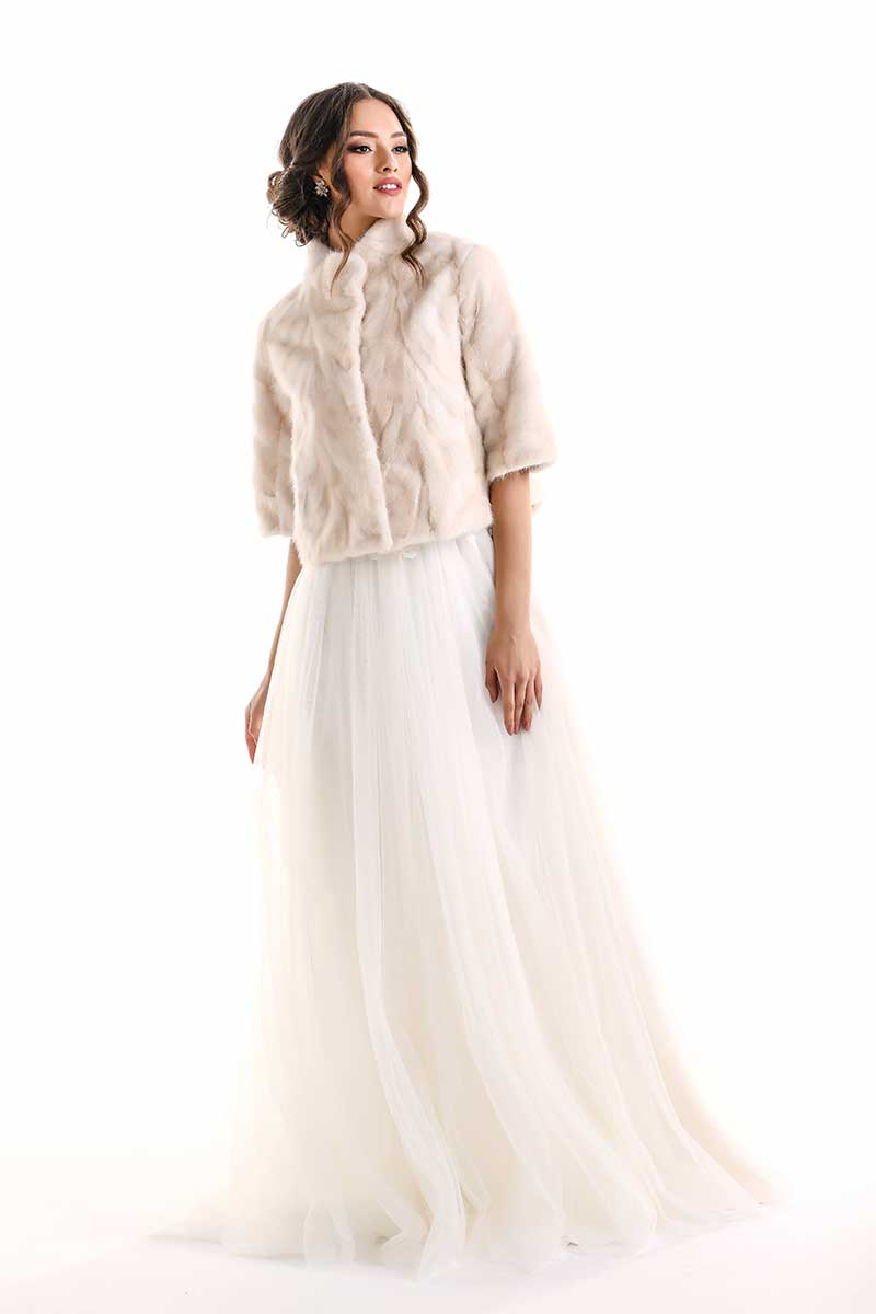 Ivory Genuine Mink Fur Jacket-Fur Jackets-Buy Me Fur Ltd-Ivory-S-Genuine Mink Fur-Urbanheer