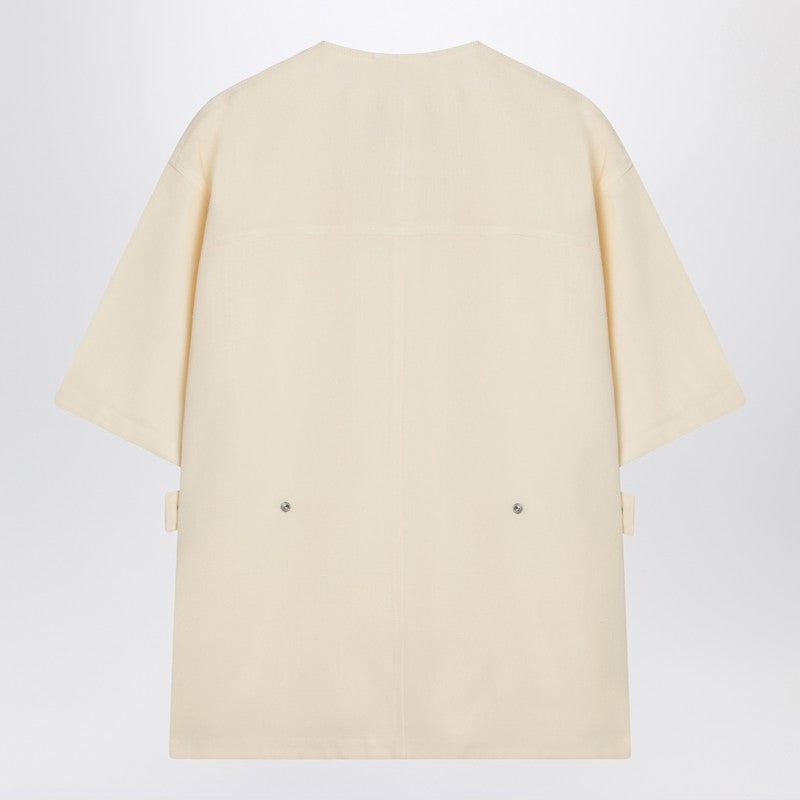 Jil Sander Ivory silk blend shirt jacket-Jackets-Jil Sander-36-Urbanheer