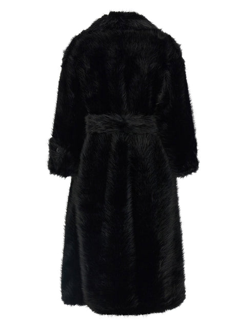 B&B Couture Jackie Eco-fur Trench Coat