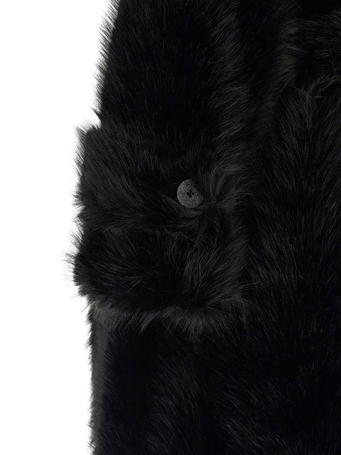 B&B Couture Jackie Eco-fur Trench Coat